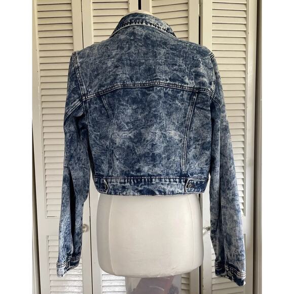 Almost Famous Jean Jacket Acid Washed Girls Just Wanna Have Fun Punk Baddie Vibe - Picture 7 of 14